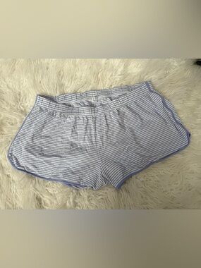 Lake Pajamas Pima Cotton Purple Striped Shorts Sz XXL